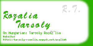 rozalia tarsoly business card